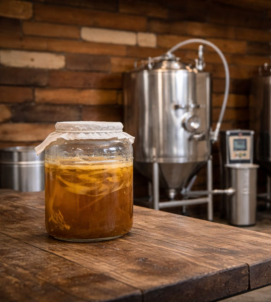 Kombucha in the kitchen