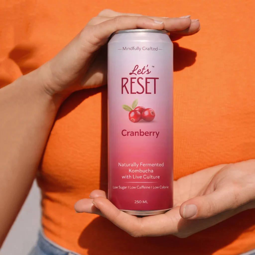 Let’s Reset Cranberry Kombucha