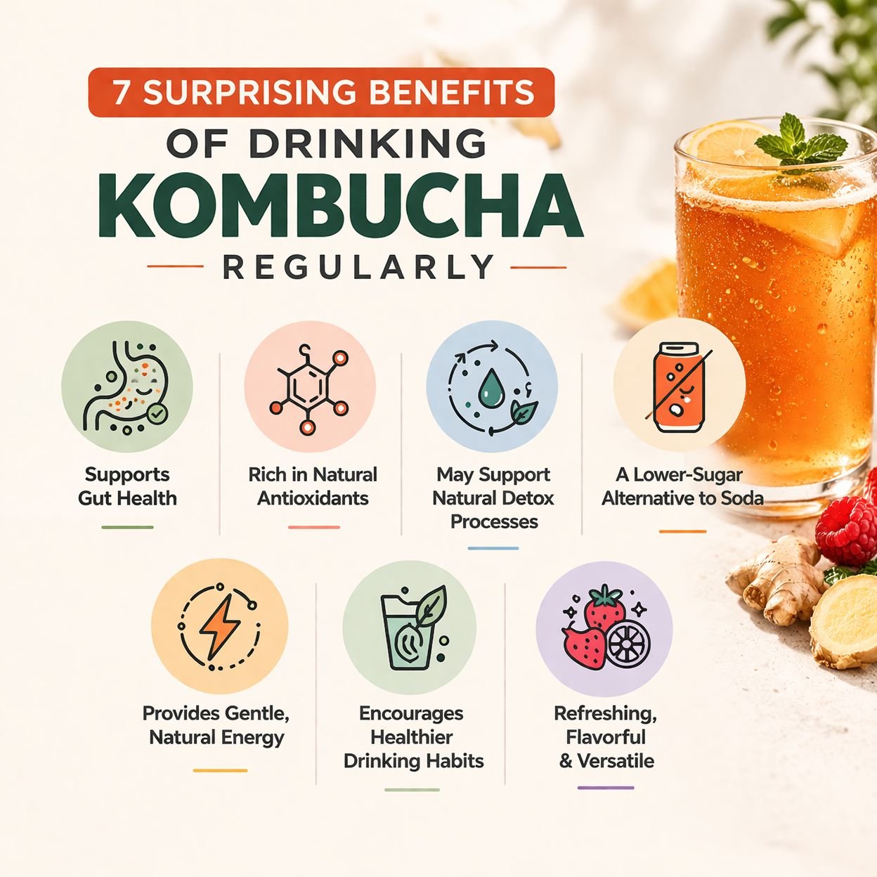 7 Surprising Benefits of Drinking Kombucha Regularly
