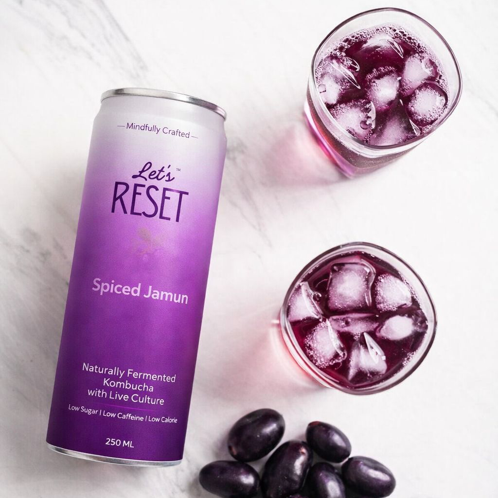 Let’s Reset Spiced Jamun Kombucha