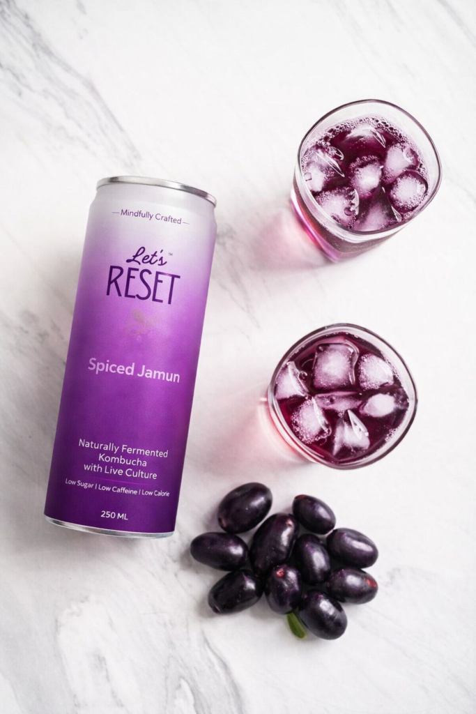 Let’s Reset Spiced Jamun Kombucha